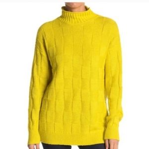 Abound Sweater Basket Stitch Knit Pullover Yellow size Small NWT‎